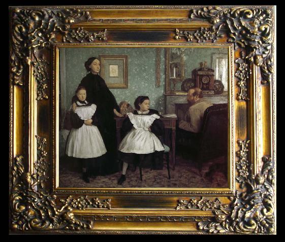 framed  Edgar Degas Belini Family, Ta014